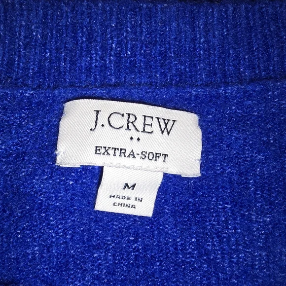 J.Crew Women’s Extra-Soft Blue Knit Sweater Pullover Acrylic Polyamide Size M - Picture 7 of 8